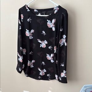 Floral Black Women's Top
